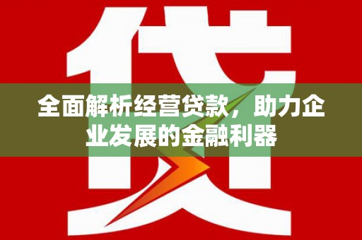 香格里拉全面解析经营贷款，助力企业发展的金融利器