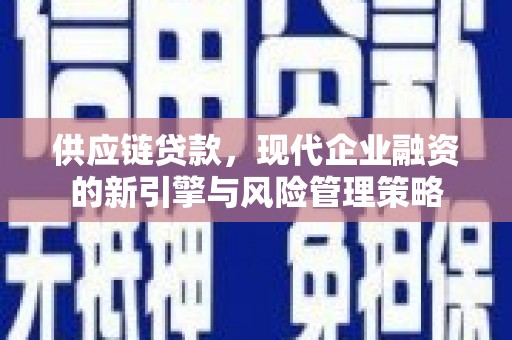 利辛供应链贷款，现代企业融资的新引擎与风险管理策略