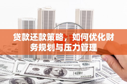 丰顺贷款还款策略，如何优化财务规划与压力管理