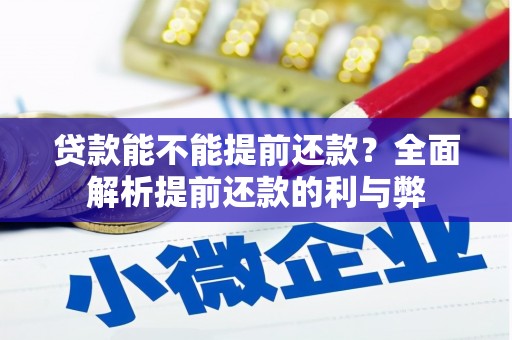 宣汉贷款能不能提前还款？全面解析提前还款的利与弊