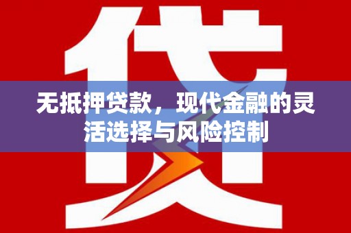 宣威无抵押贷款，现代金融的灵活选择与风险控制
