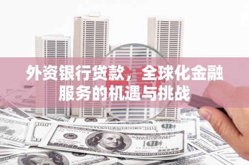 溆浦外资银行贷款，全球化金融服务的机遇与挑战