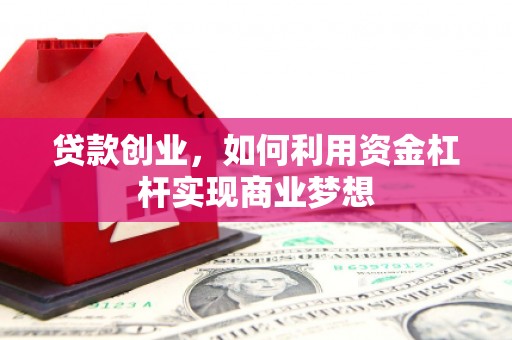 南庄贷款创业，如何利用资金杠杆实现商业梦想