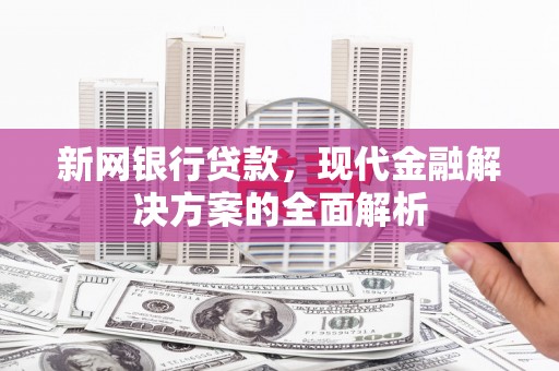 国姓新网银行贷款，现代金融解决方案的全面解析