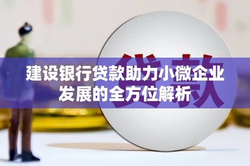 贵州建设银行贷款助力小微企业发展的全方位解析