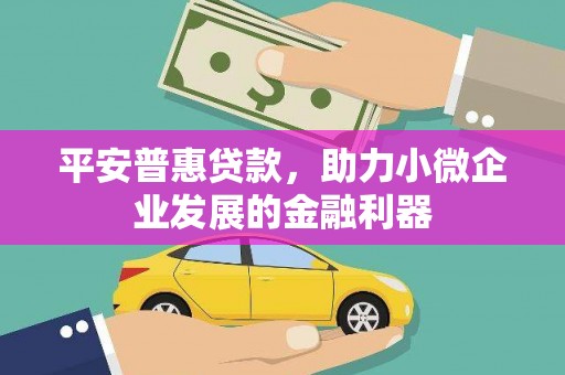 清新平安普惠贷款，助力小微企业发展的金融利器