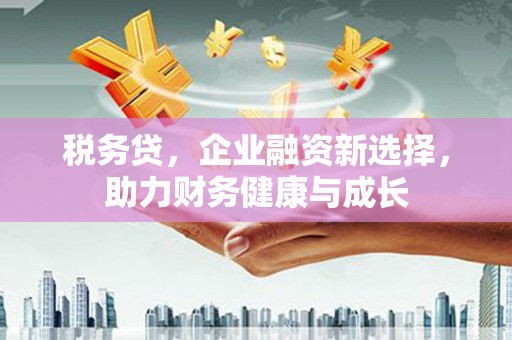 大宁税务贷，企业融资新选择，助力财务健康与成长